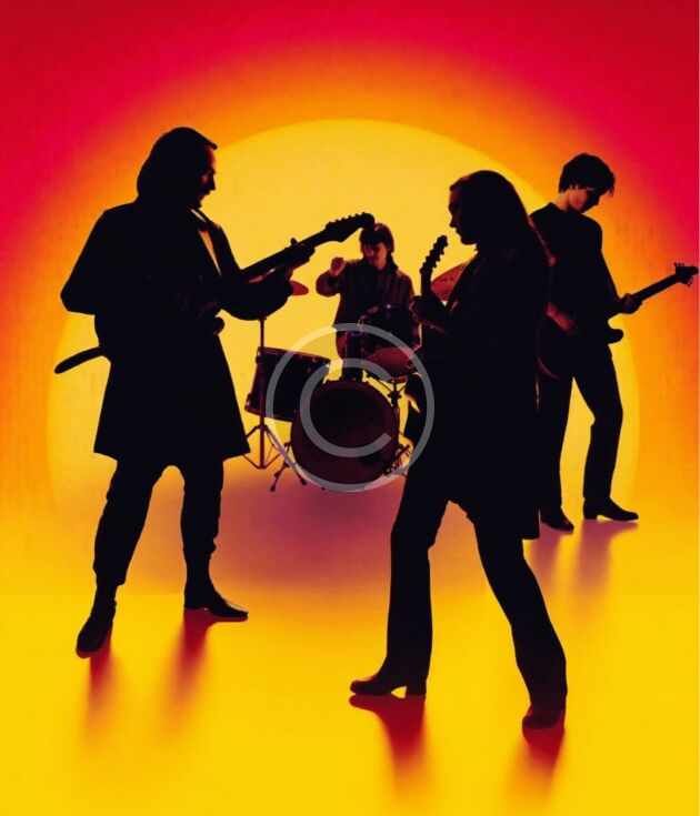 Neon stage band poster