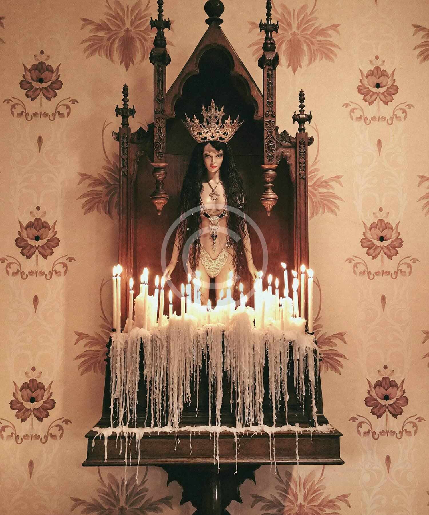 Candle throne art print